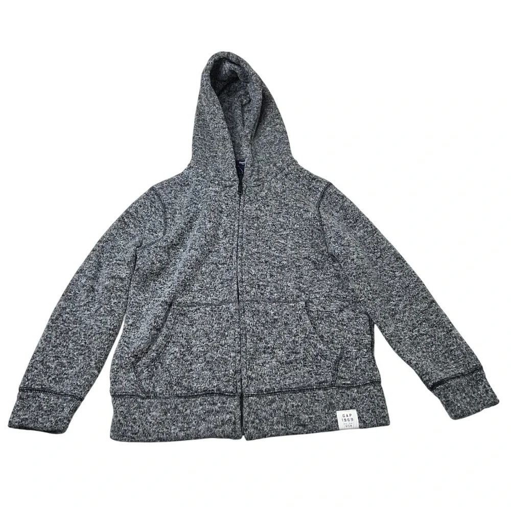 Gap Kids Speckled Gray Zip Up Hoodie Jacket Size M 8 9 Years‎